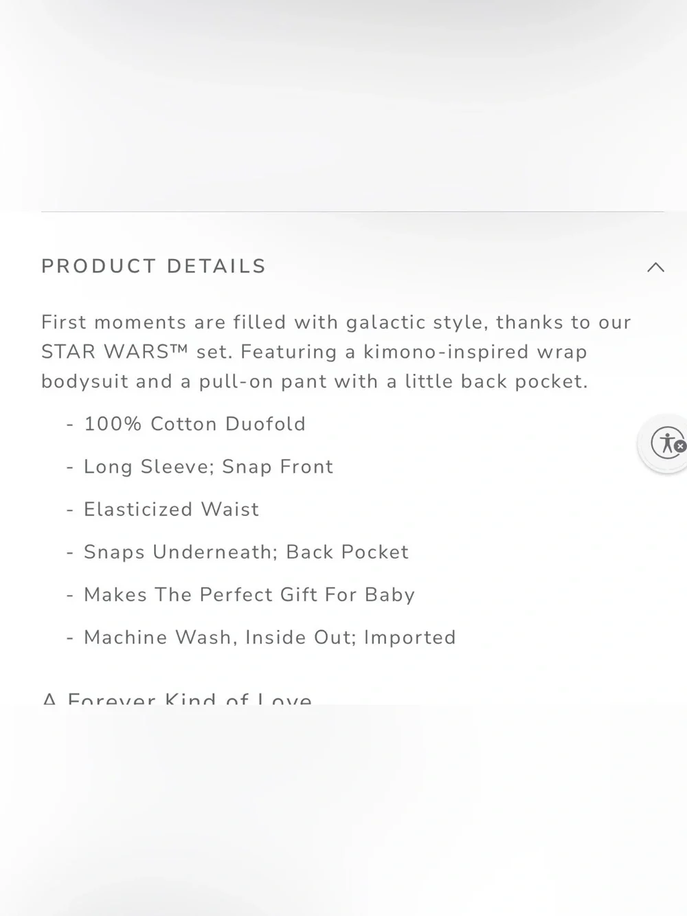 Janie and Jack White and Blue Star Wars Wrap Bodysuit & Pants Set